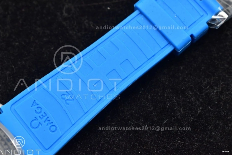 TF 1:1 6000M Dial Seamaster Black Deep Black Strap Ceramic Ultra A2824 Edition Bezel on Blue Rubber SS Best 0302